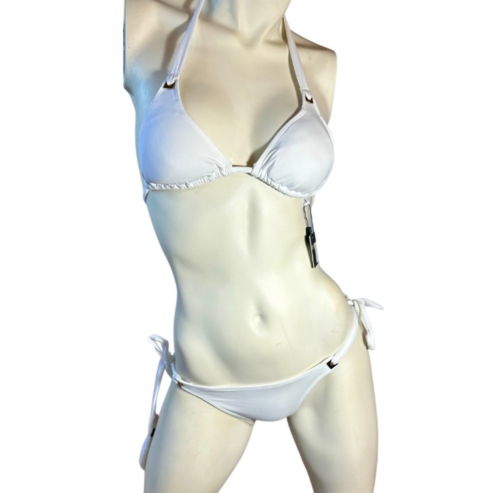 Despi Eyelet Tie White Top